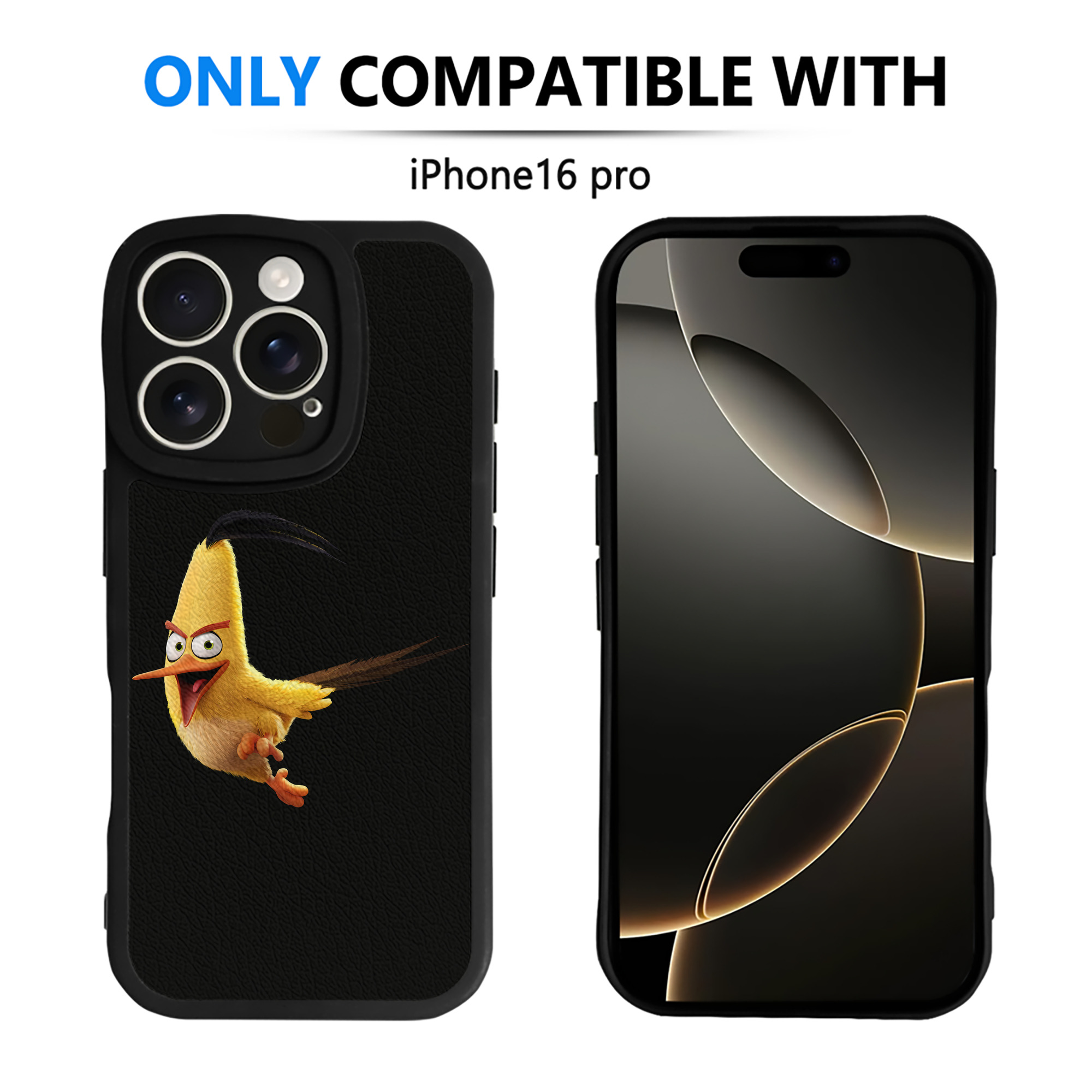 （画像用） Angry Birds アングリーバード 【iPhone 16シリーズ対応】シリコンスマホケース（レザー調） 材質：シリコン